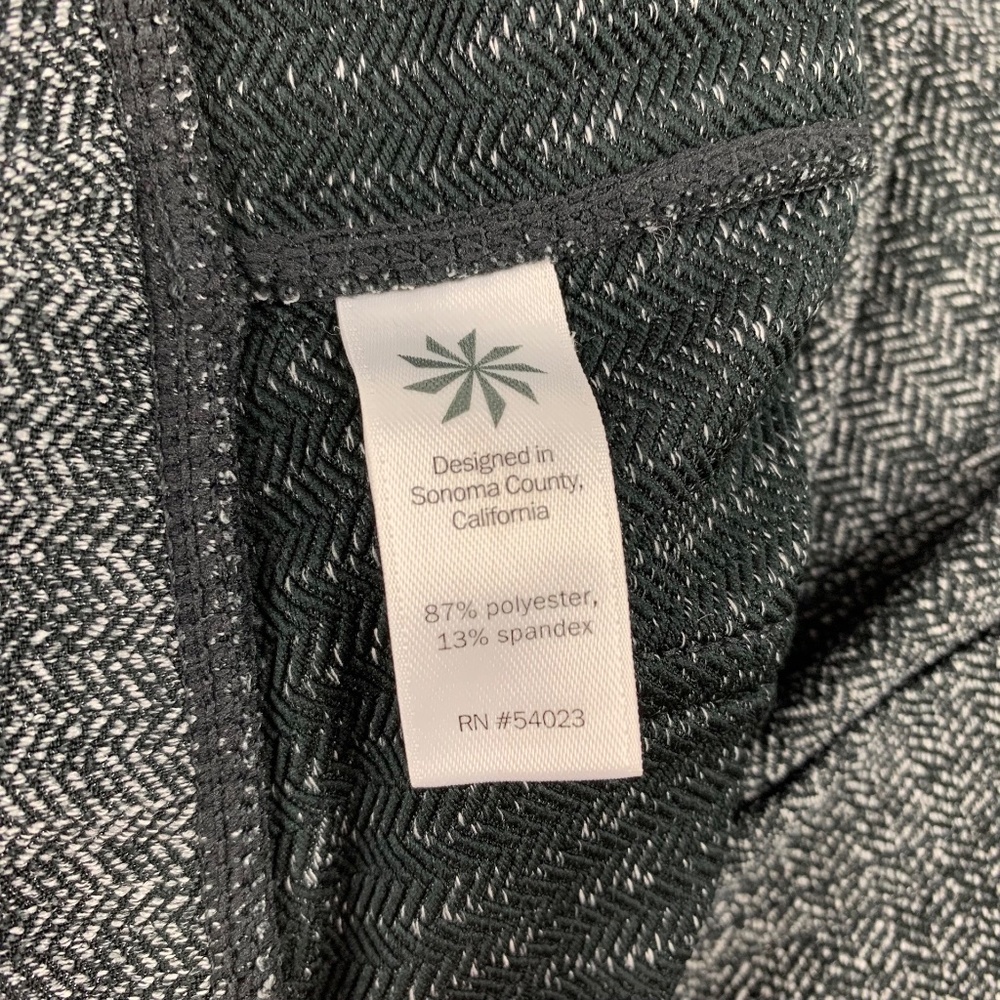 Athleta Black Gray Herringbone Pattern Pull On Pa… - image 5